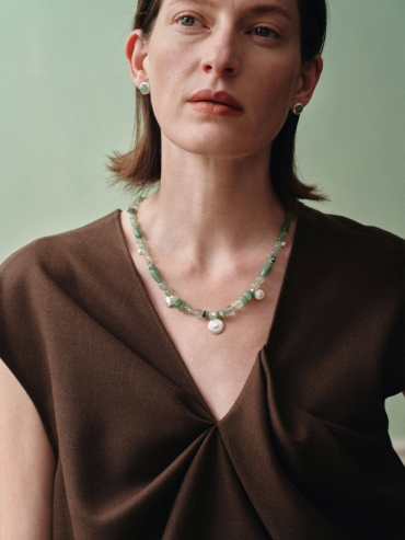 Green Silent Ech Earrings