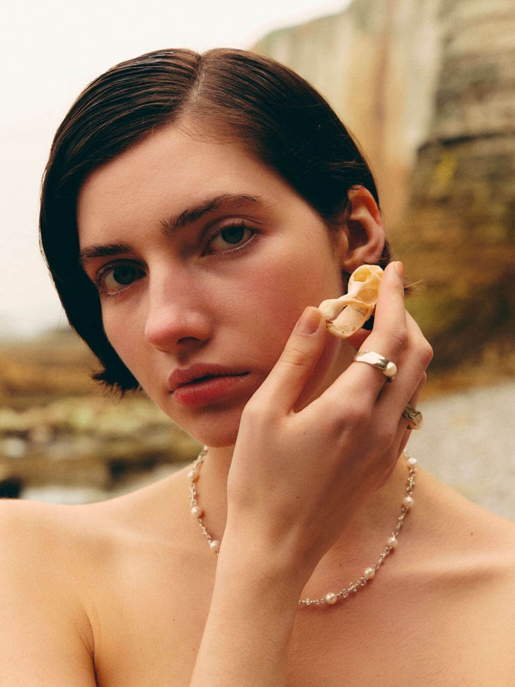 Silver Dew Pearl Ring