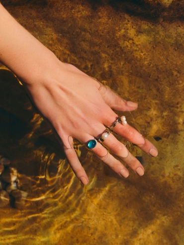 Silver Dew Pearl Ring