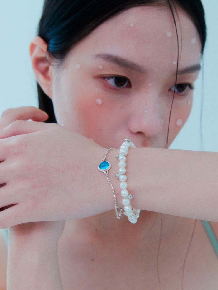 Silver Dew Pearl Bracelet