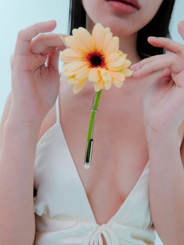 Silver Cigarette Holder Necklace