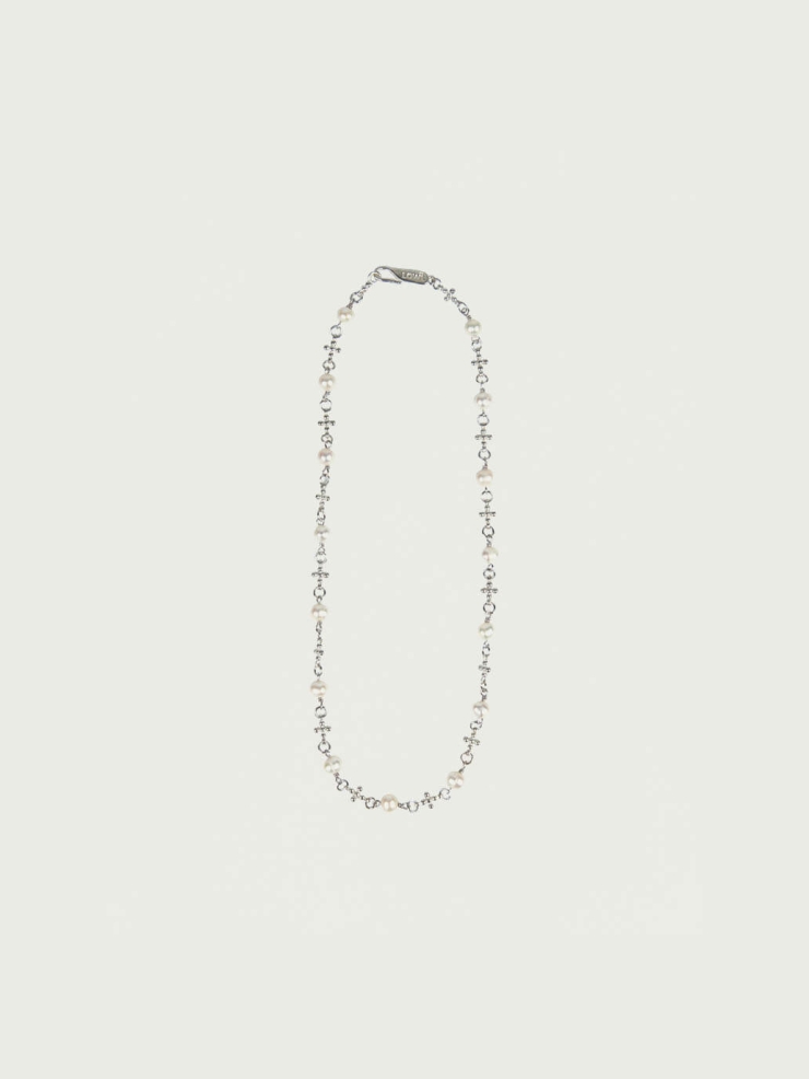 Silver Plus Pearl Necklace