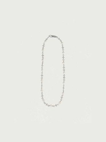 Silver Plus Pearl Necklace