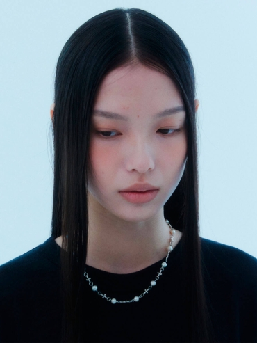 Silver Plus Pearl Necklace