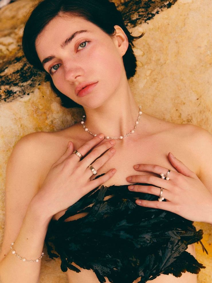 Silver Plus Pearl Necklace