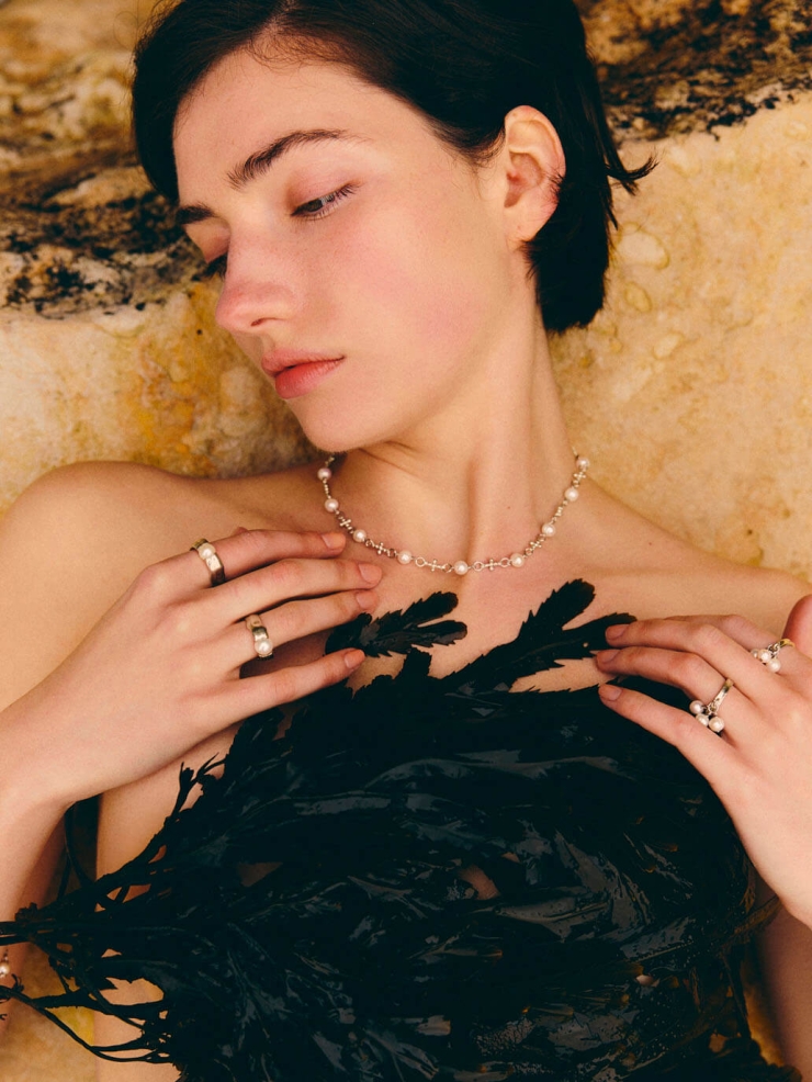 Silver Plus Pearl Necklace