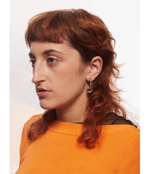 TYS GROCERY Brown Nubuck Earrings