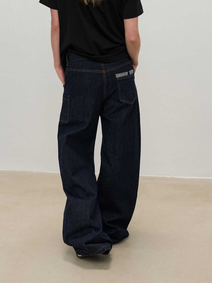 Raw Selvedge Denim Curved Jeans