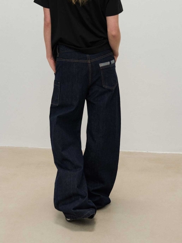 Raw Selvedge Denim Curved Jeans