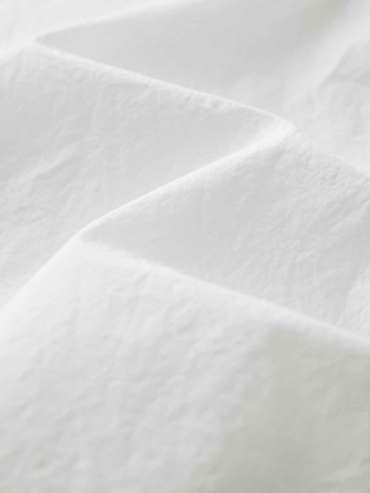 White Asymmetric-Neck Drop Shoulder Shirt