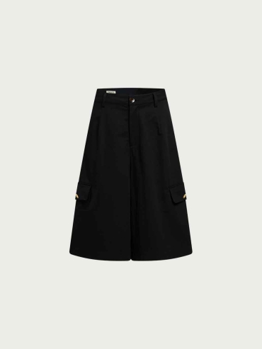 Black Dog-Walk Utility Shorts