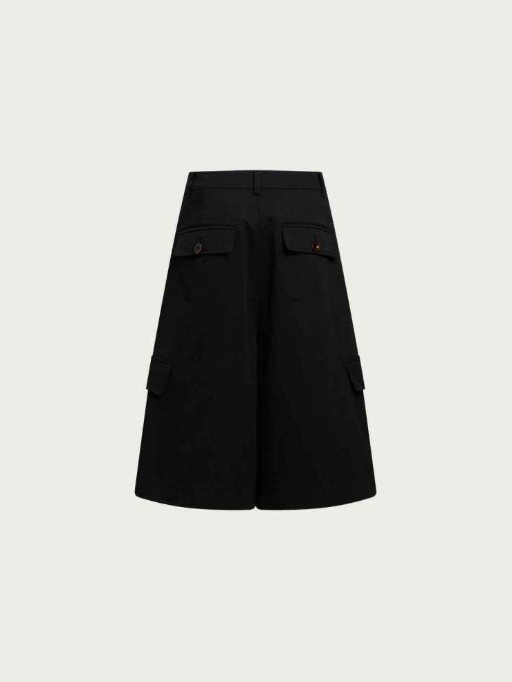 Black Dog-Walk Utility Shorts