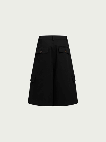 Black Dog-Walk Utility Shorts