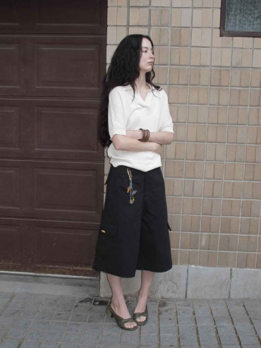 Black Dog-Walk Utility Shorts