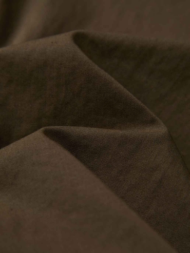 Brown Straight-Leg Cropped Pants