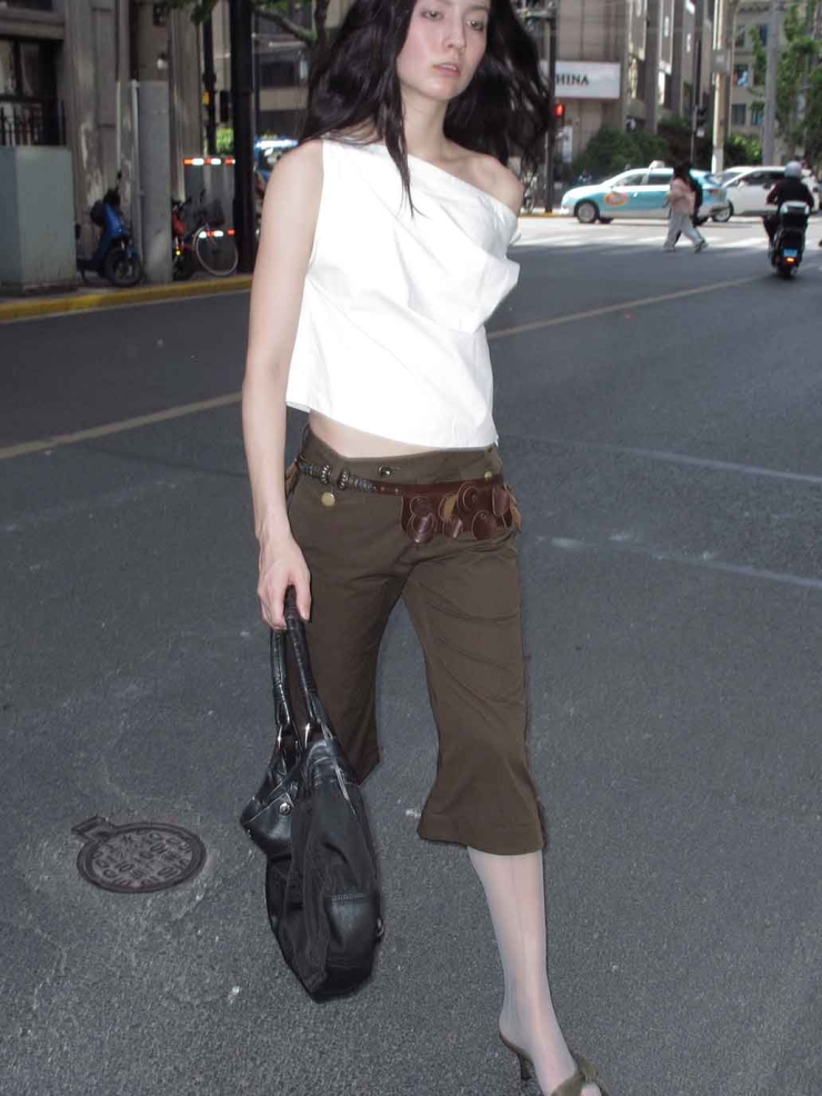 White Off-Shoulder Drop-Sleeve Top