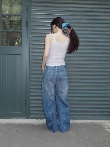 Light Purple Ribbed Henley Tank Top