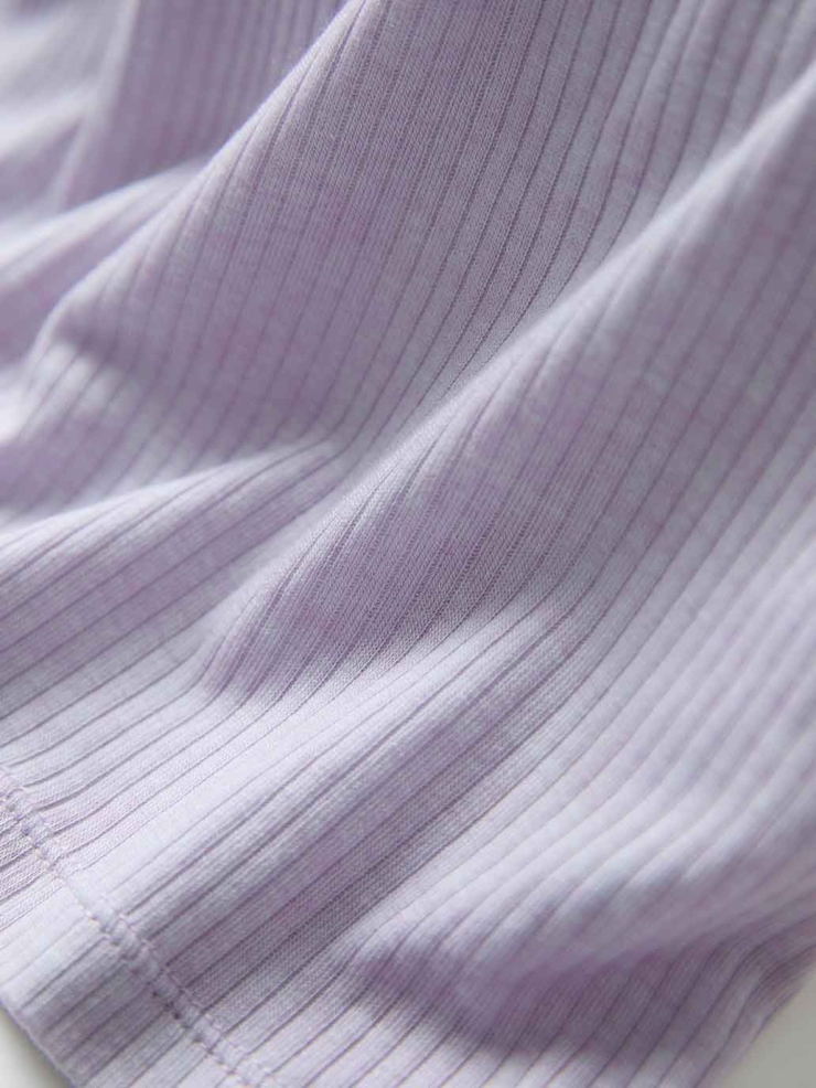 Light Purple Ribbed Henley Tank Top