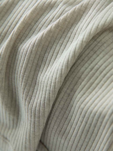 Light Grey Ribbed Henley Tank Top