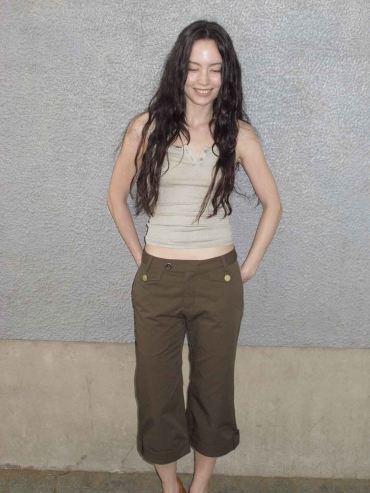 Light Grey Ribbed Henley Tank Top