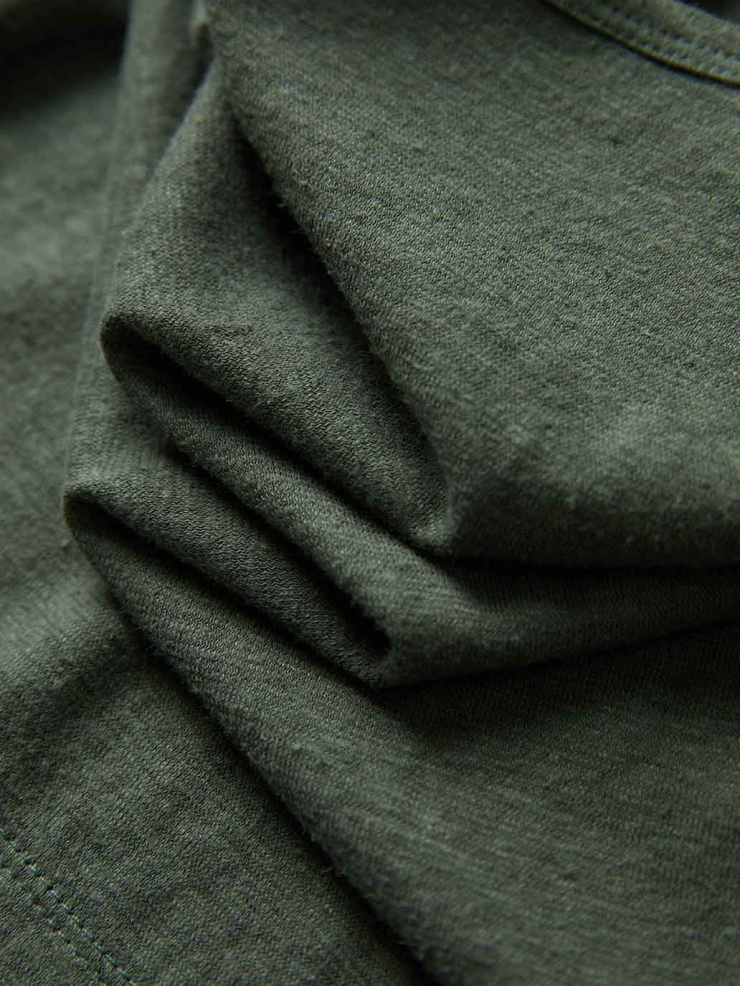 Green Embroidered Cotton-Linen Cami Top