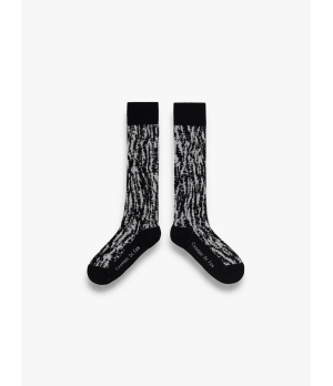 CHAMBRE DE FAN Jacquard Socks White/Black