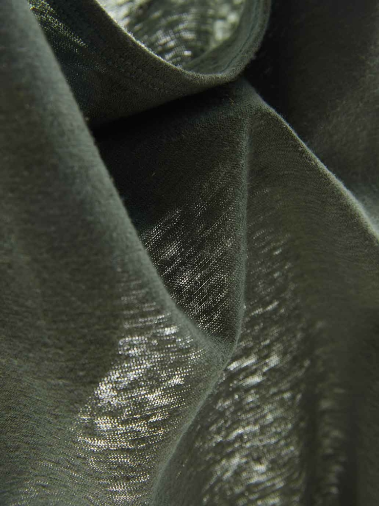 Green Embroidered Cotton-Linen Cami Top