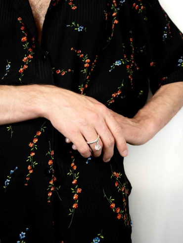 Anneau Simple Chandelier Pendant Ring