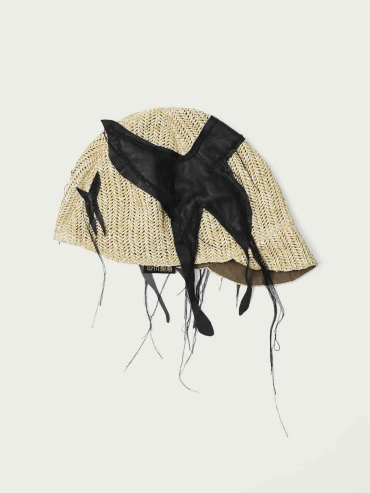 Black Butterfly & Wild Grass Hat