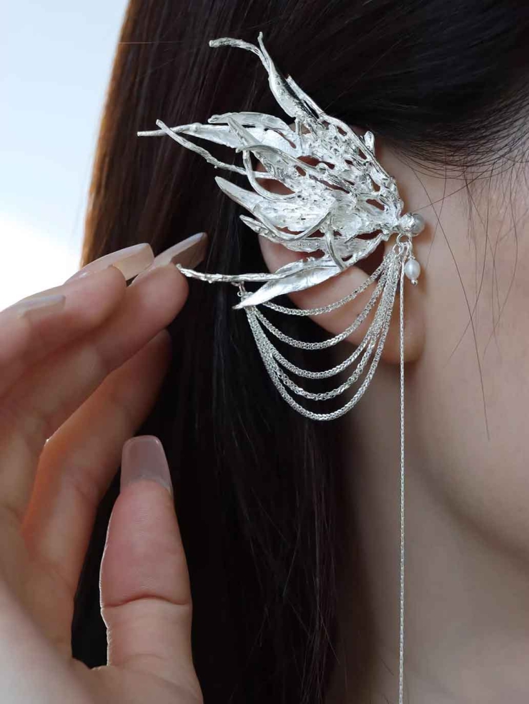 Blossoming Rain Ear Cuff-Single