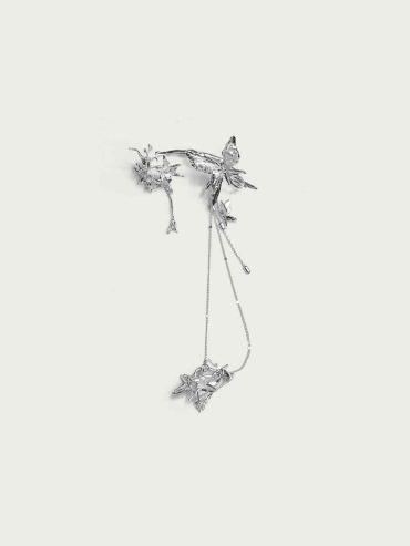 Falling Petals & Fluttering Butterfly Earring Set-Single