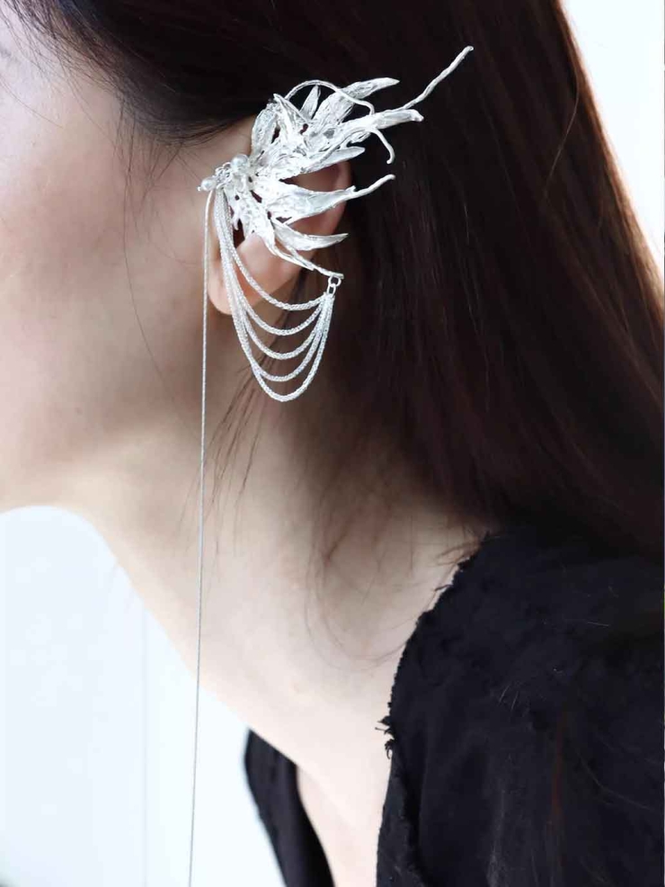 Blossoming Rain Ear Cuff-Single