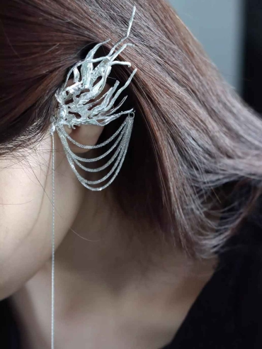 Blossoming Rain Ear Cuff-Single