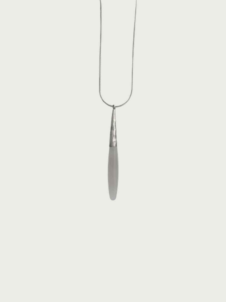 Silver Heirloom Necklace with Grey Agate