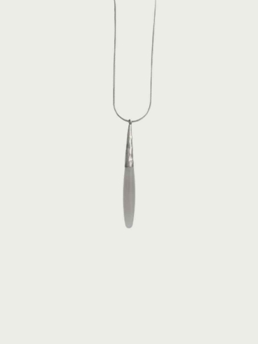 Silver Heirloom Necklace with Grey Agate