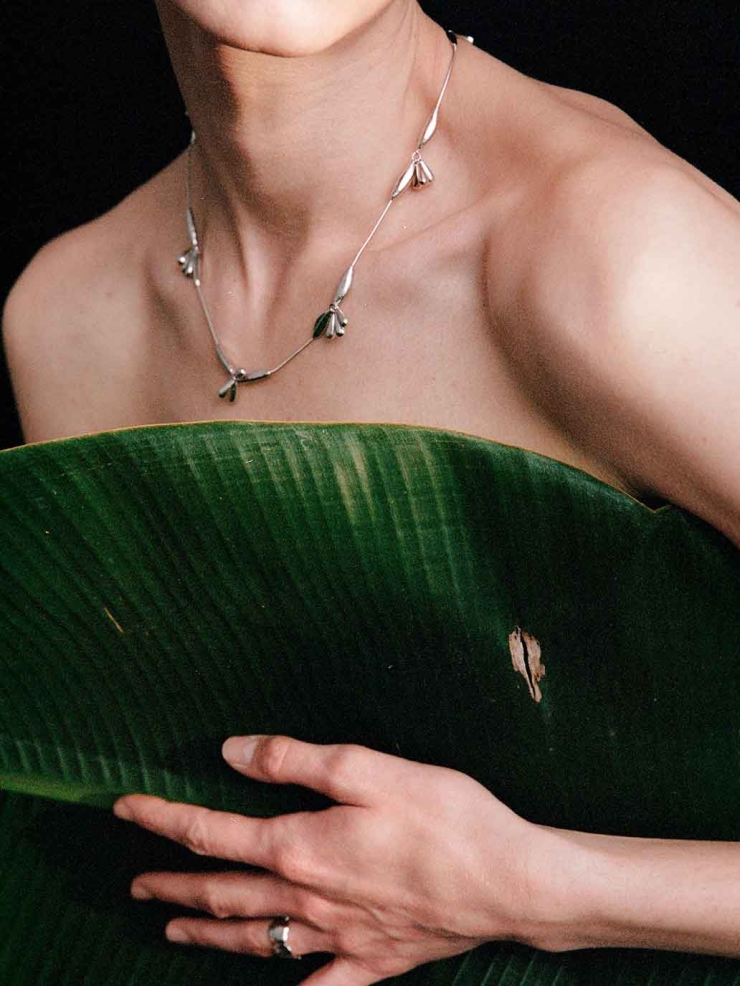 Silver Sprout Necklace