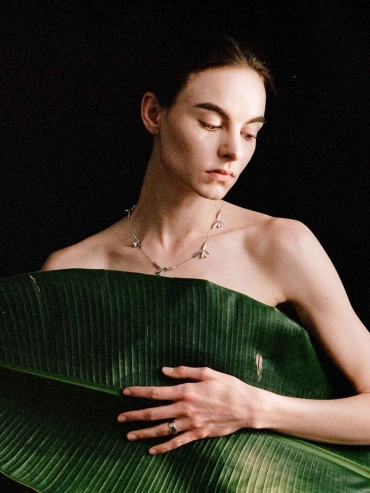 Silver Sprout Necklace