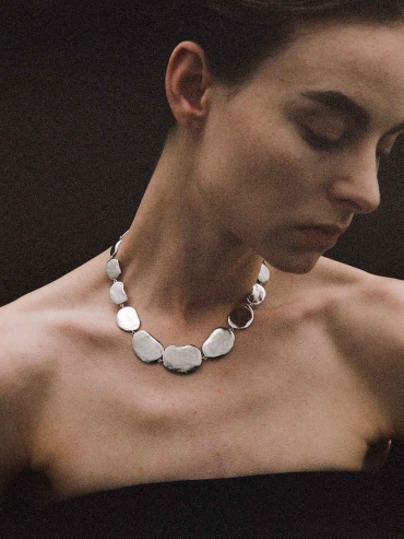 Silver Nutshell Sequence Necklace