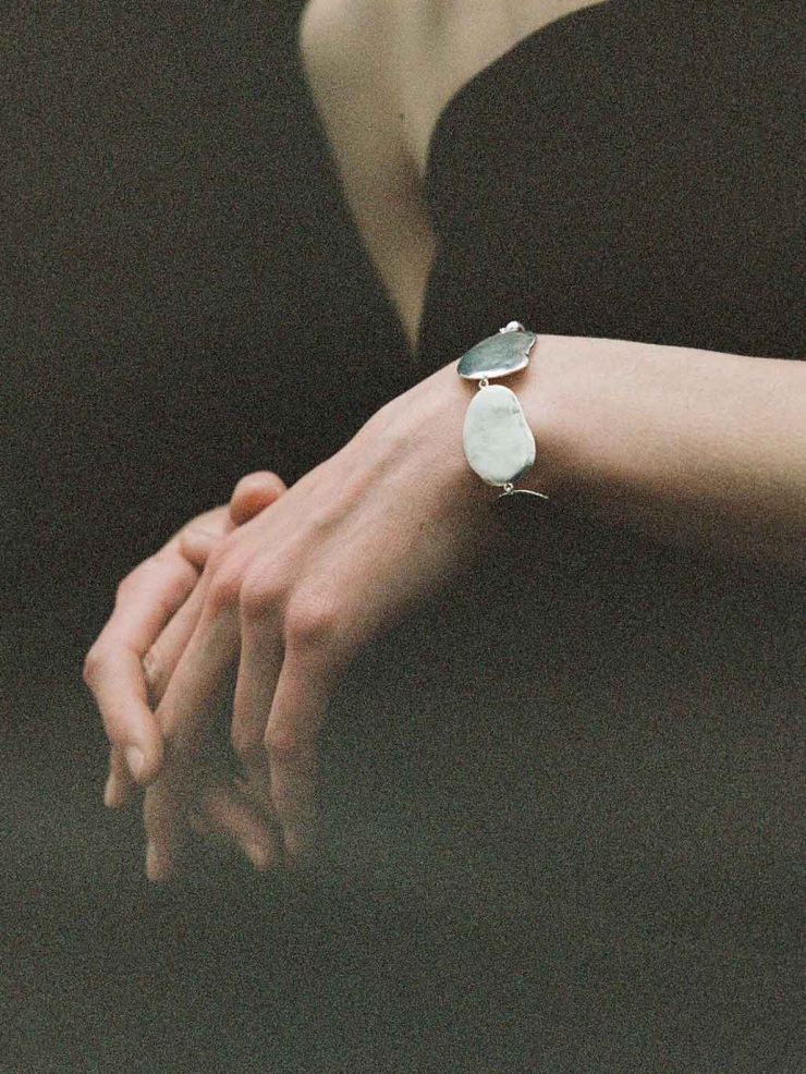 Silver Nutshell Sequence Bracelet