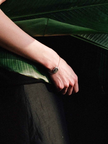 Silver Bean Bracelet