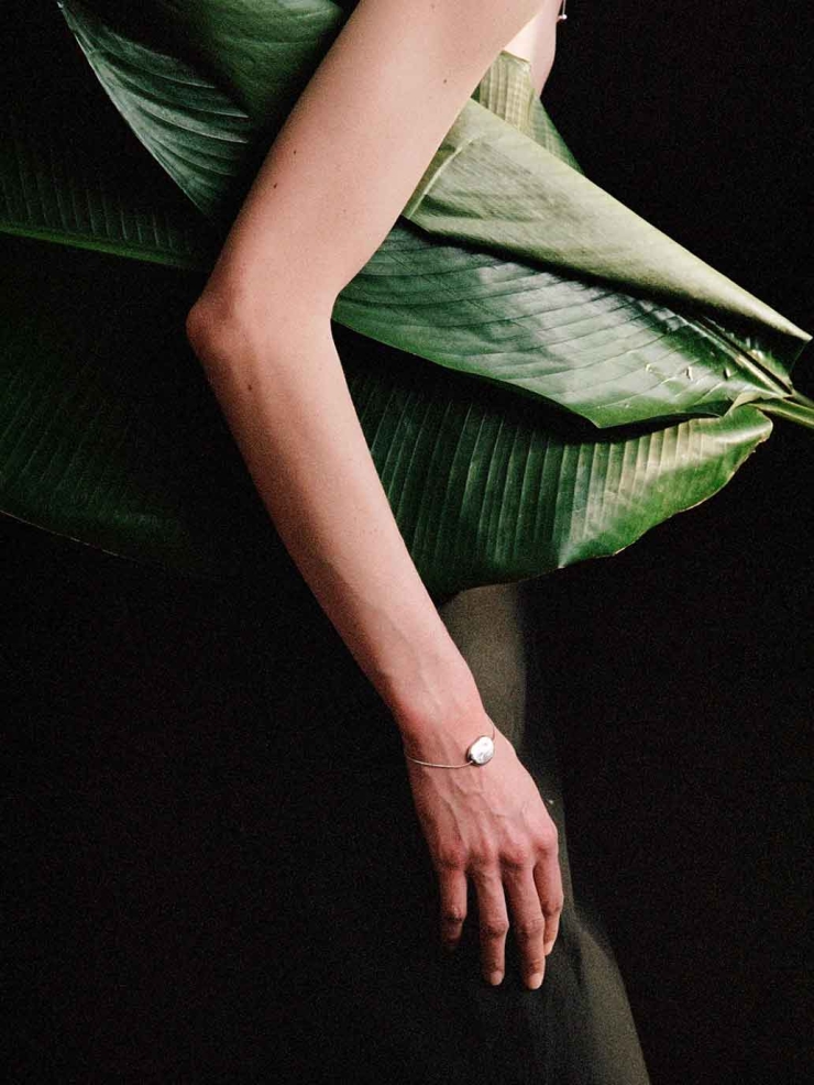 Silver Bean Bracelet