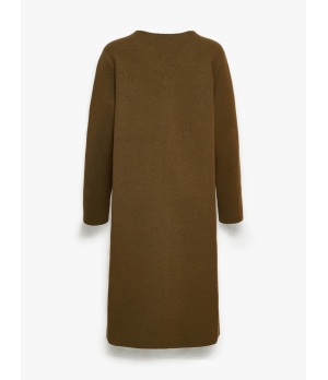 CHAMBRE DE FAN Boiled-Wool Pocketed Maxi Coat Olive