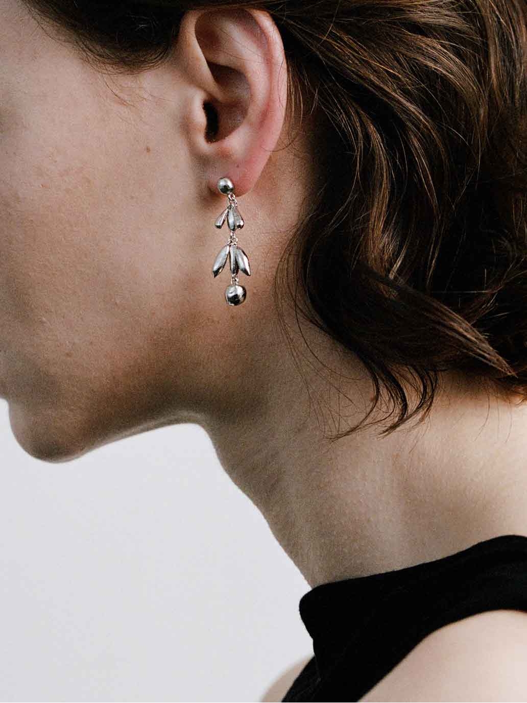 Silver Blossom Earrings