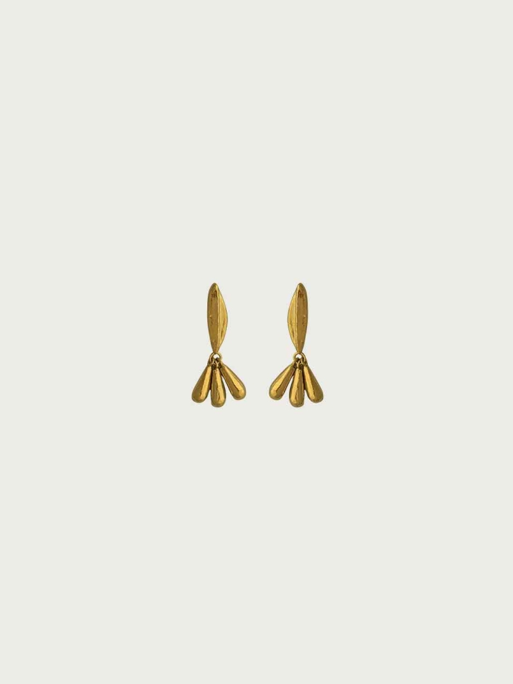 Gold Sprout Earrings