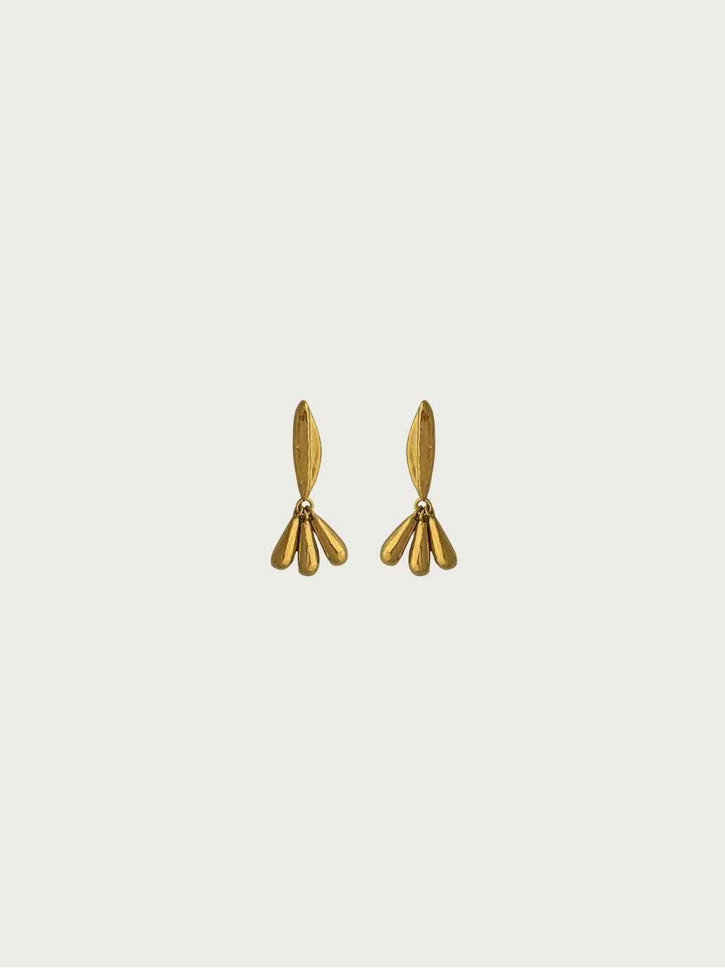 Gold Sprout Earrings