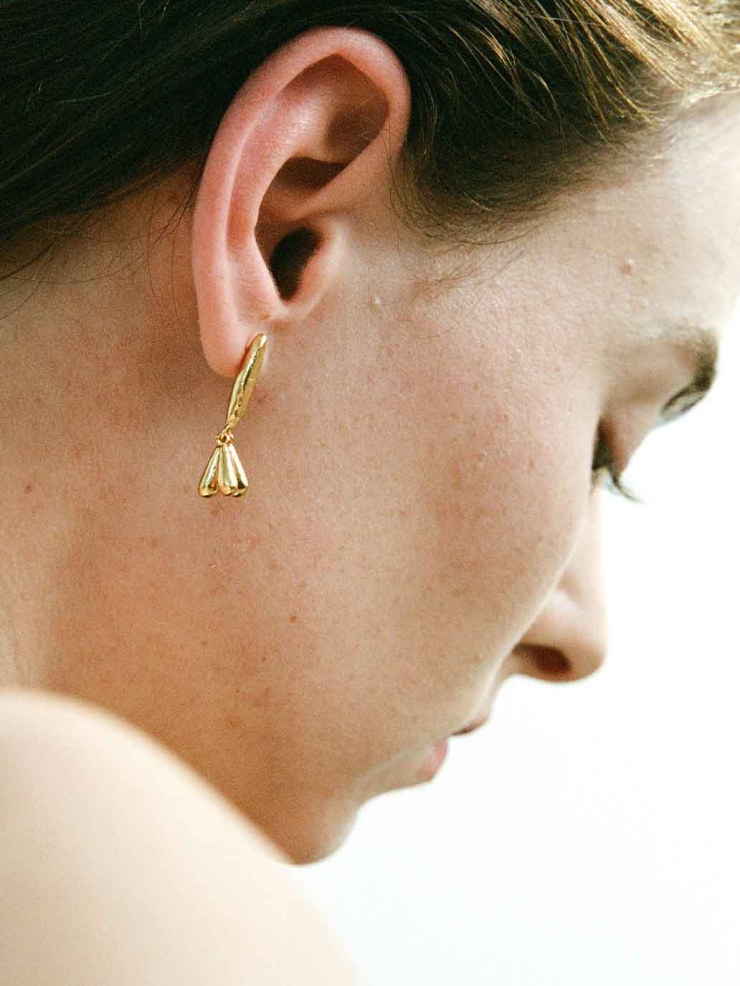 Gold Sprout Earrings
