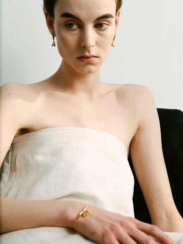 Gold Sprout Earrings