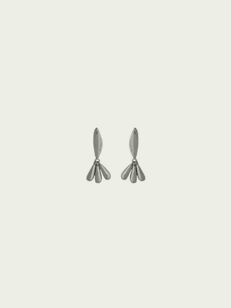 Silver Sprout Earrings
