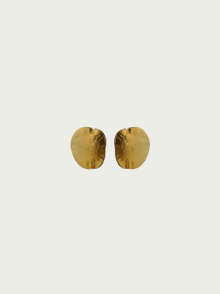 Gold Nutshell Earrings