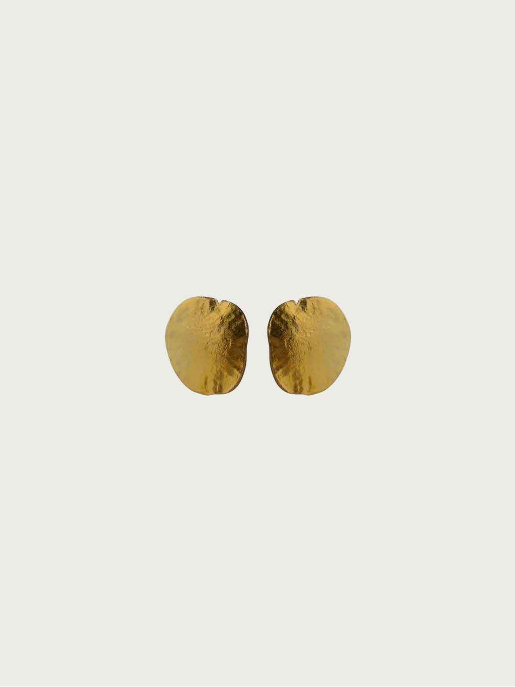 Gold Nutshell Earrings